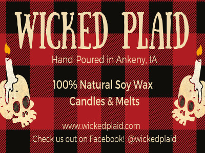 Wicked Plaid Soy Candles